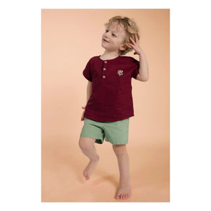 Loir - Chaqueta Corta de Lino | Burdeos