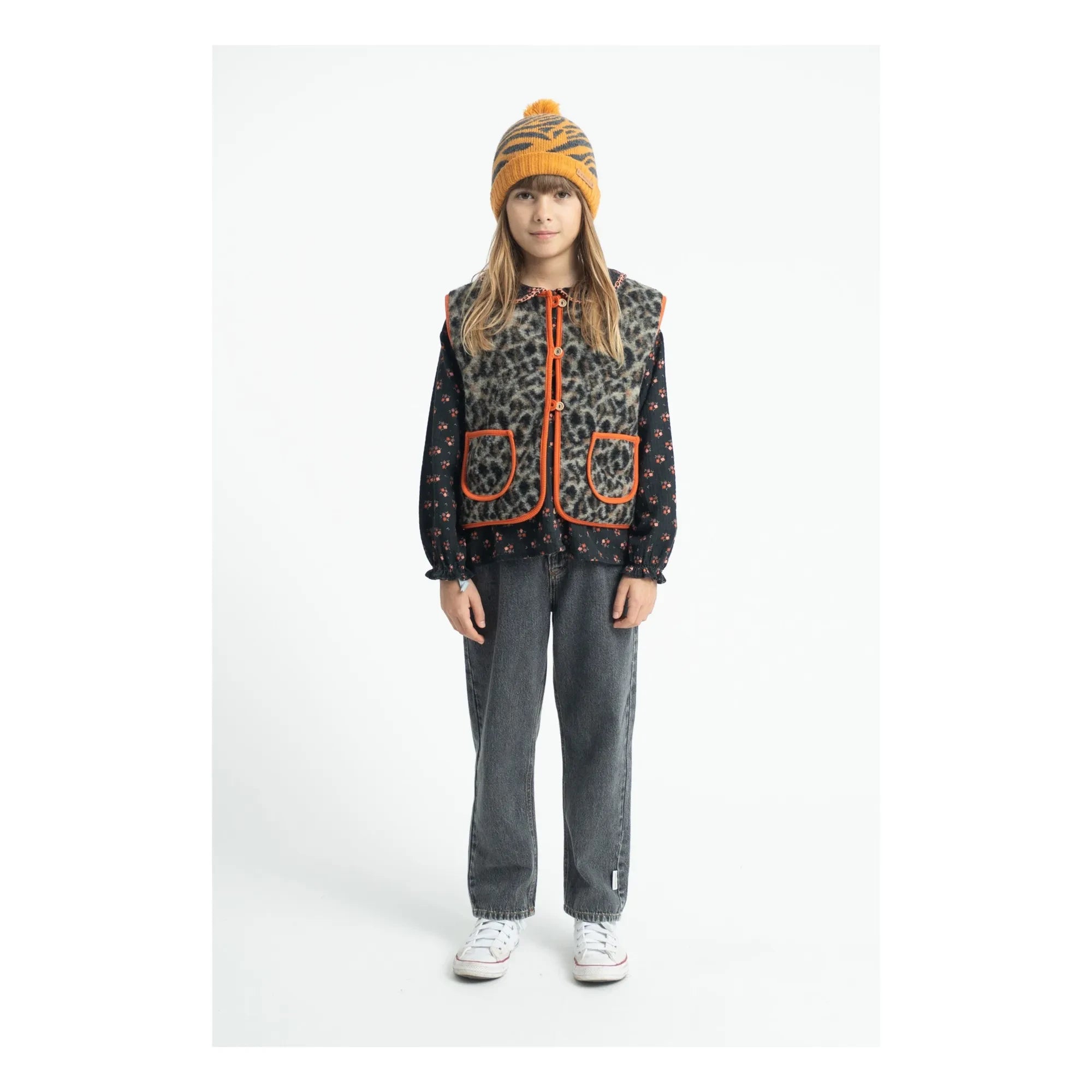 Piupiuchick - Chaqueta sin Mangas Sherpa Leopardo | Beige