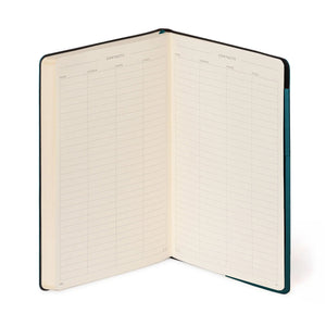 Legami - Cuaderno con Páginas Blancas y Funda Suave Monocromática - Teal Profundo - Mi Cuaderno