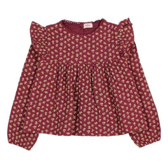 Búho - Blusa Cottage Fleurie Algodón Orgánico | Burdeos