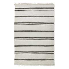 HKliving - Alfombra Kelim de rayas | Crema