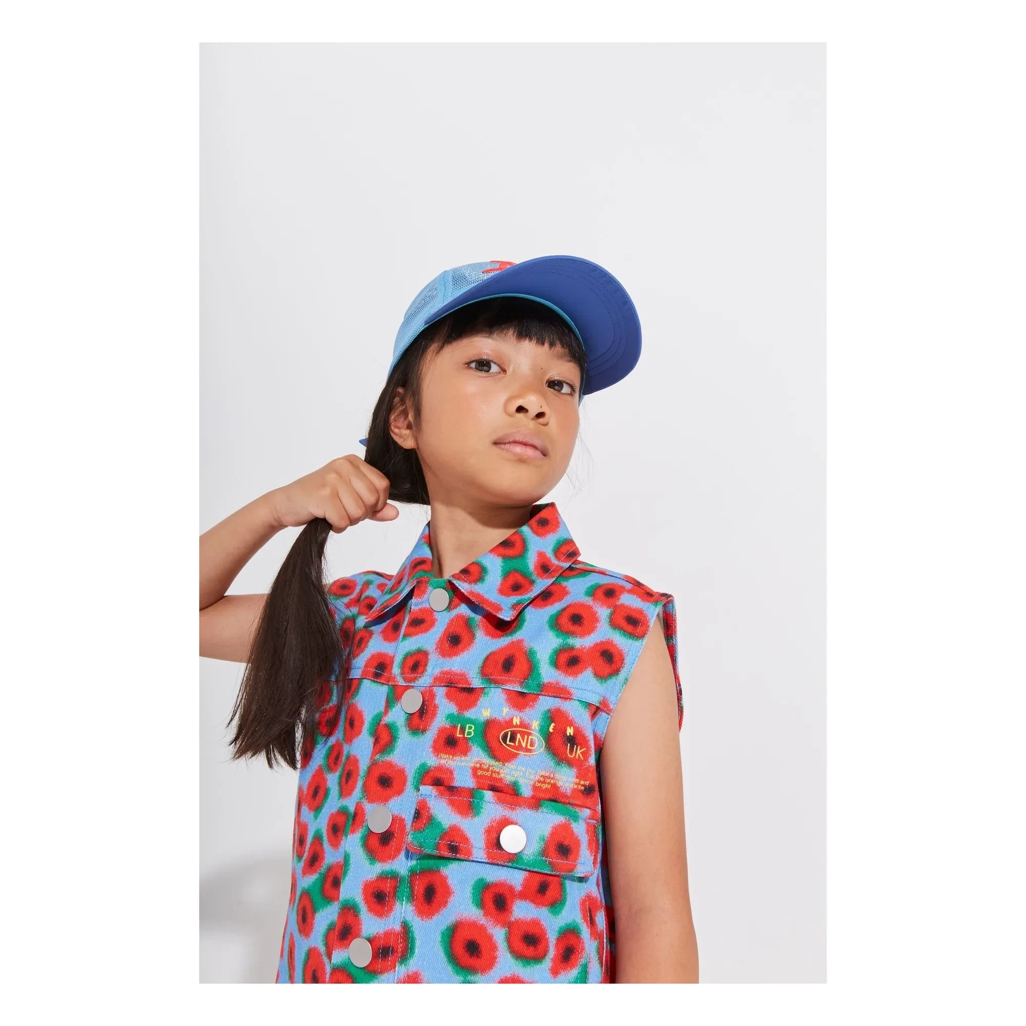 Wynken - Chaleco sin mangas Fleurie Kot | Azul