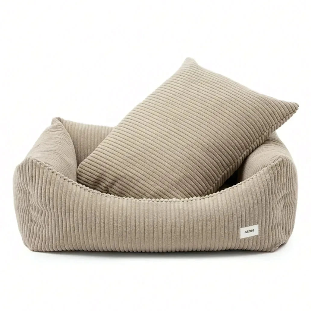 Cafide - Snozy Cama de Terciopelo para Perros | Beige