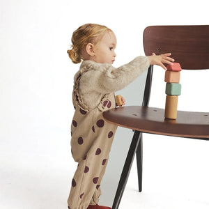 Cozmo - Lily Dots Organik Pamuk Salopet | Bej