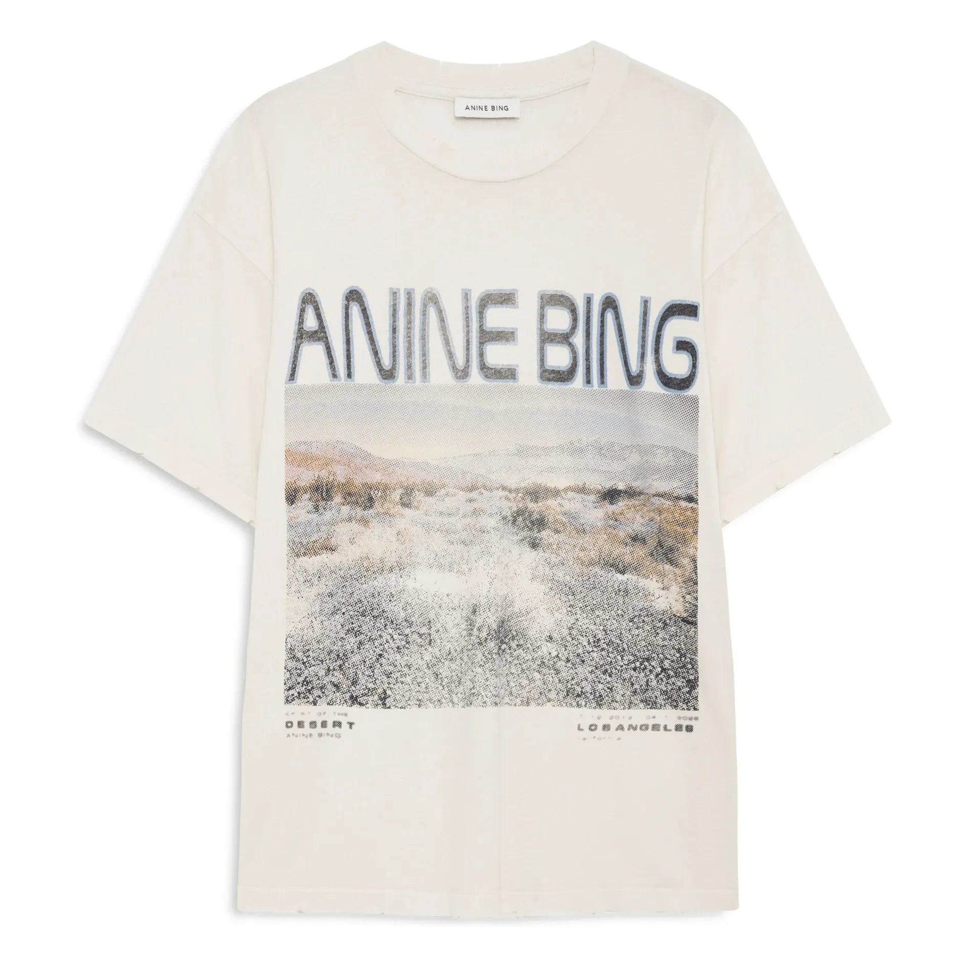 Anine Bing - Camiseta Flores Salvajes | Crema