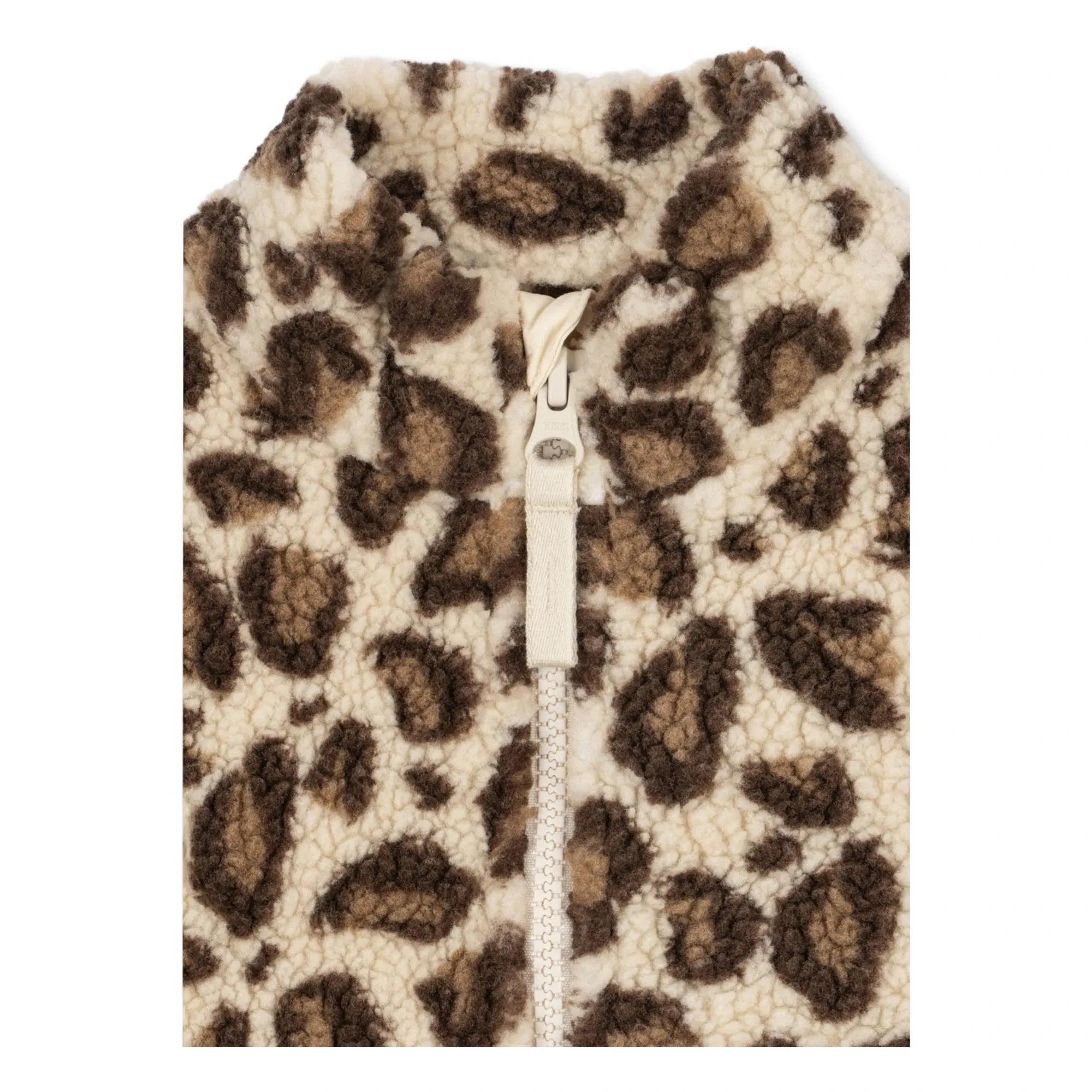 Konges Sløjd - Chaqueta Sherpa Jody Leopard de Fibra Reciclada | Beige