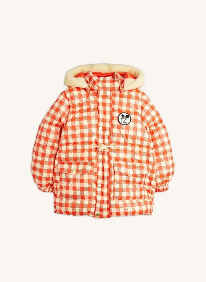 Mini Rodini - Ritzratz Gingham chaqueta acolchada | Rojo
