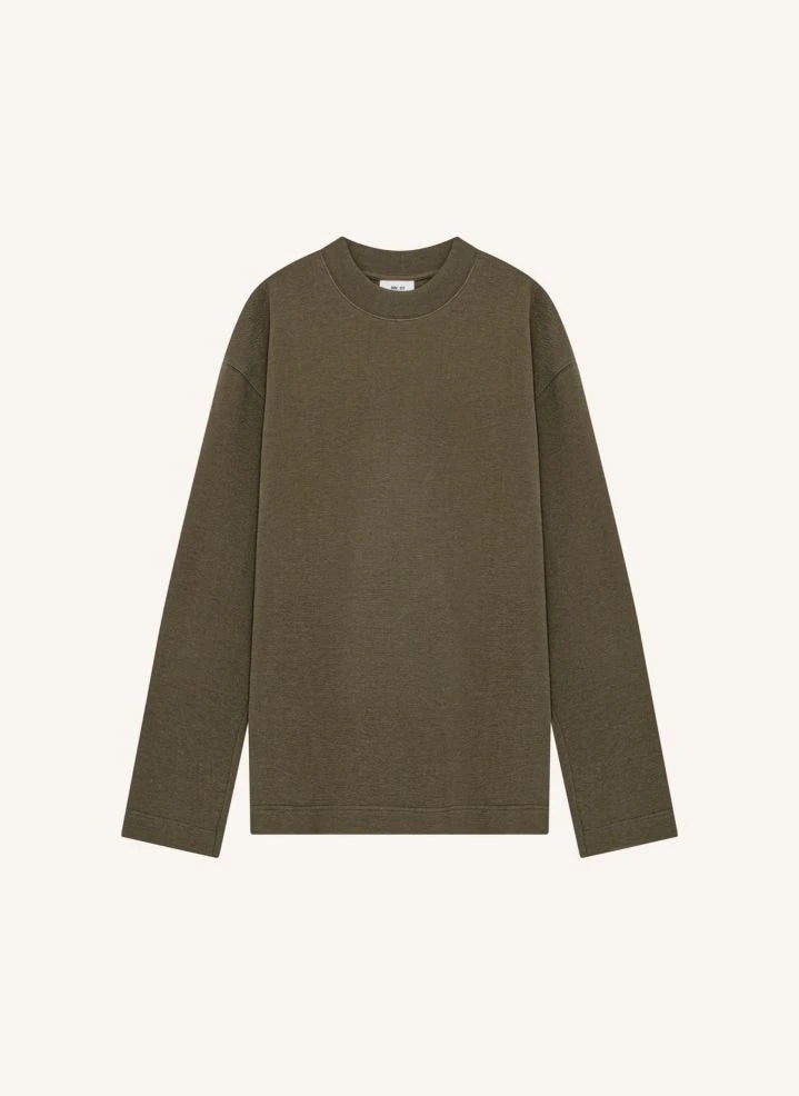 NN.07 - Sudadera de algodón orgánico Benja 3530 | Marrón oliva