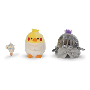Nici - Peluche de periquito Chipsy con disfraz de caballero | Gris