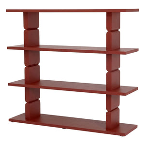 Nobodinoz - Estantería de madera pintada Noon | Rouge Brun