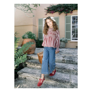 Tutu du Monde - Blusa a rayas Laurel | Borgoña