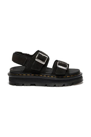 Sandalia de plataforma de ante para mujer Dr. Martens modelo ZebZag