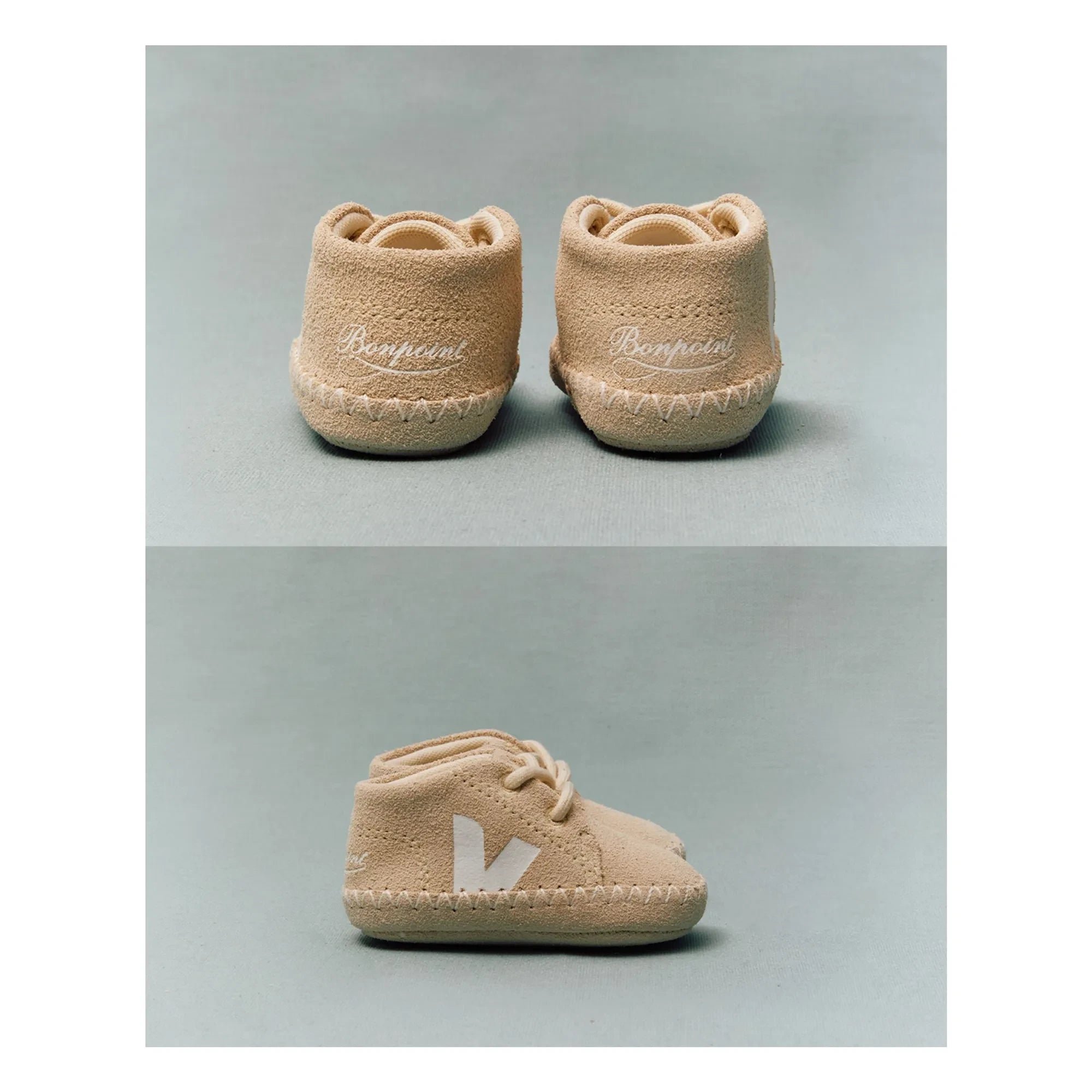 Veja - Zapatillas de ante con cordones para bebé Veja x Bonpoint | Beige arena