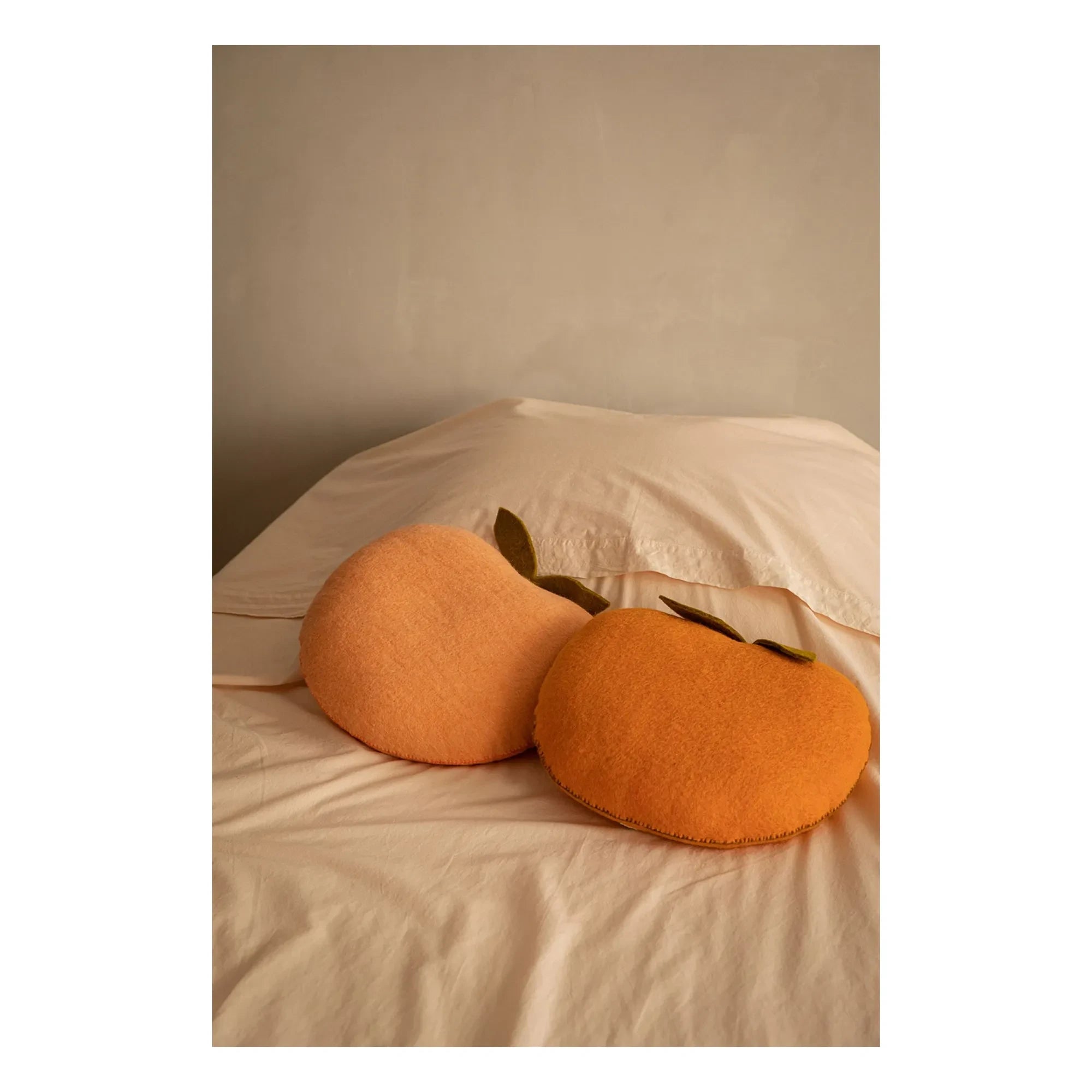 Muskhane - Cojín de fieltro de albaricoque | Naranja