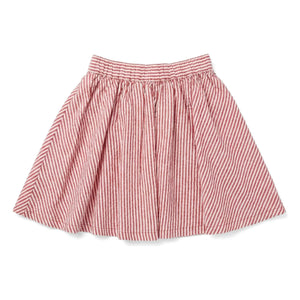 Smallable Kid - Falda Melody a rayas | Rojo cereza