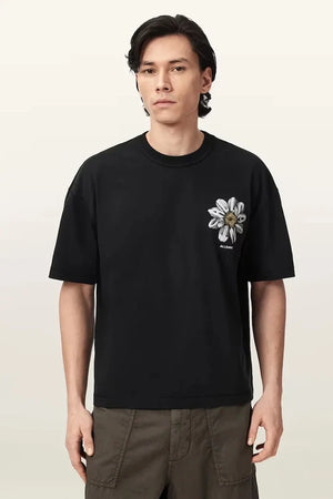 Camiseta extragrande de algodón AllSaints para hombre PETALS