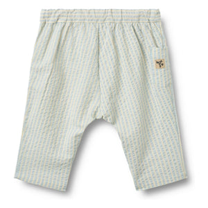 Wheat - Henry Pantalón de algodón orgánico a rayas | Azul claro