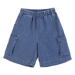 Babe & Tess - Pantalón corto vaquero cargo Bermuda | Azul