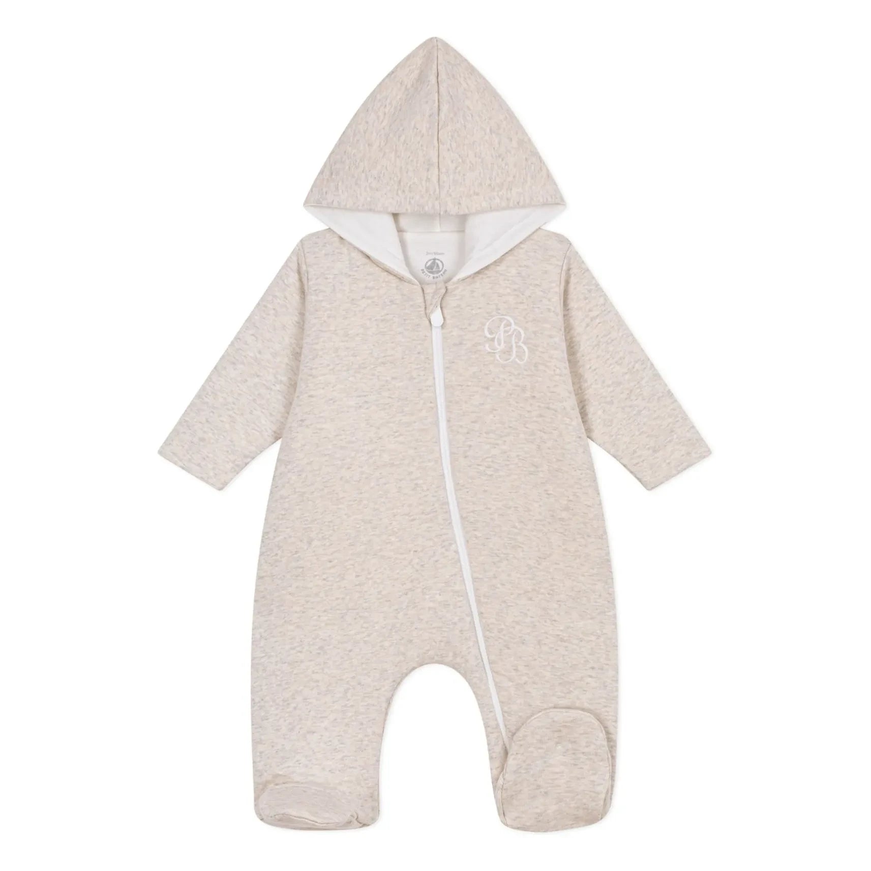 Petit Bateau - Mameluco de algodón orgánico | Brezo beige