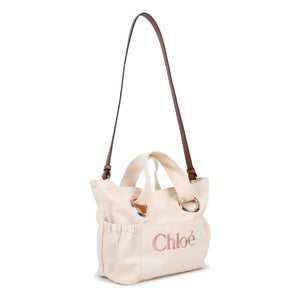 Chloé - Bolso tote con logo de algodón orgánico | Tiza