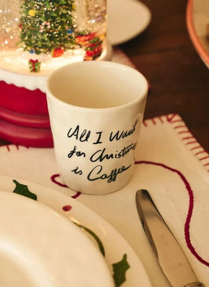 Anna + Nina - "All I Want Is Coffee" Taza de Café | Blanca