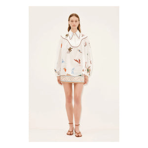 Alémais - Blusa bordada Mina | Blanco