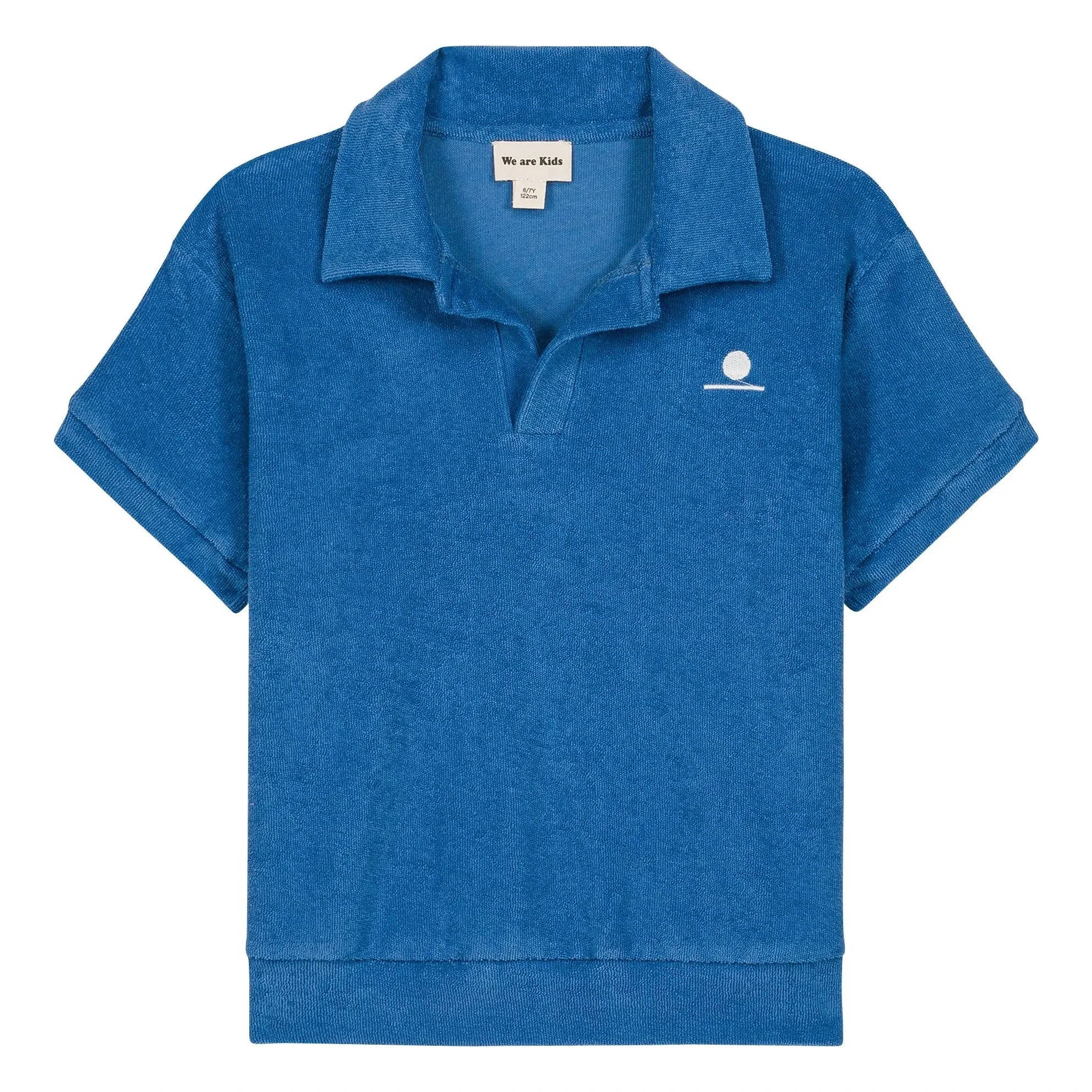 We Are Kids - polo de toalla de algodón orgánico Leonard | Azul