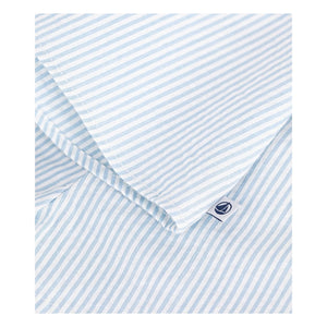 Petit Bateau - Conjunto de blusa y pantalón corto de popelín de algodón orgánico | Blanco