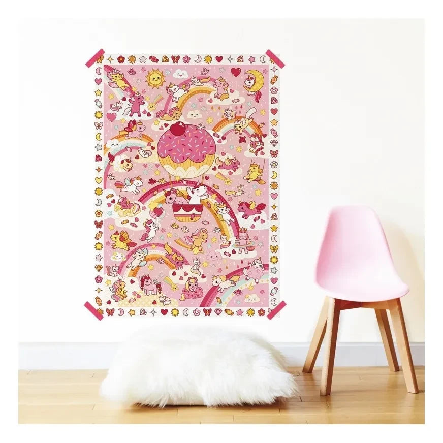 Poppik - Pegatinas de póster de unicornio de colores | Multicolor