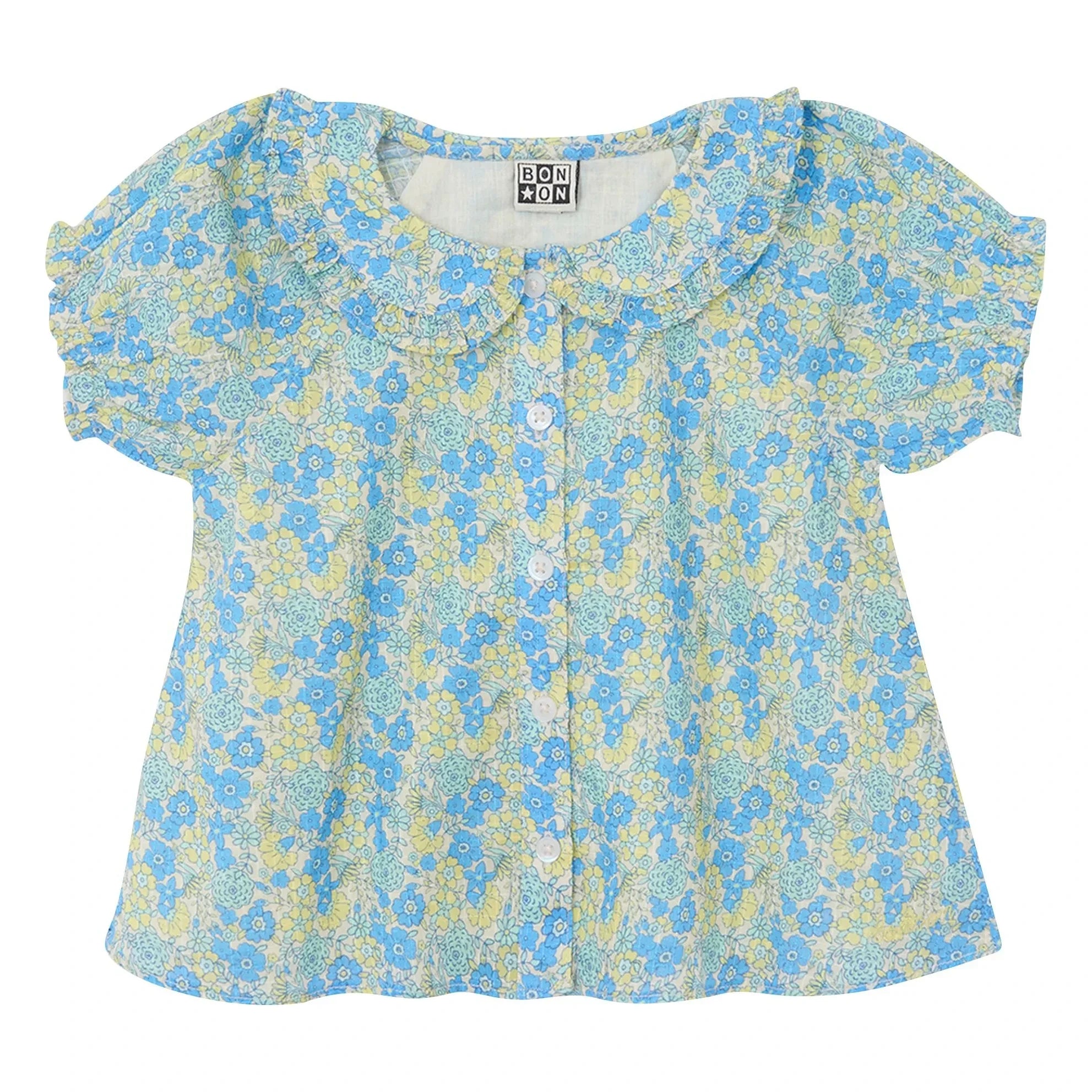 Bonton - Blusa Claudine Yaka Fleurie | Azul