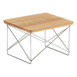 Vitra - Mesa auxiliar LTR - Base cromada - Charles & Ray Eames, 1950 | Roble