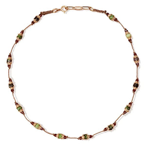 Collar de zoisita y granate Tityaravy - Sriphala | Verde