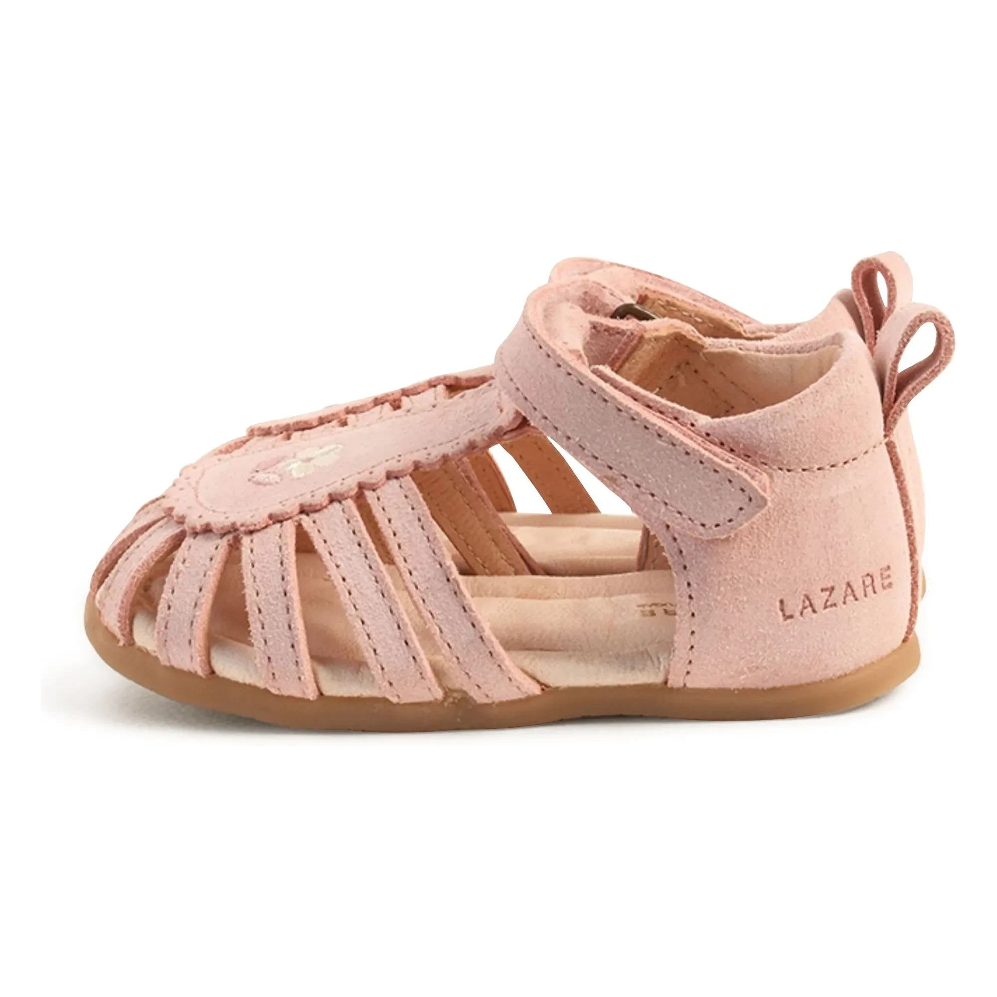 Lazare - Sandalias bordadas de ante Colette Fleur | Rosa empolvado