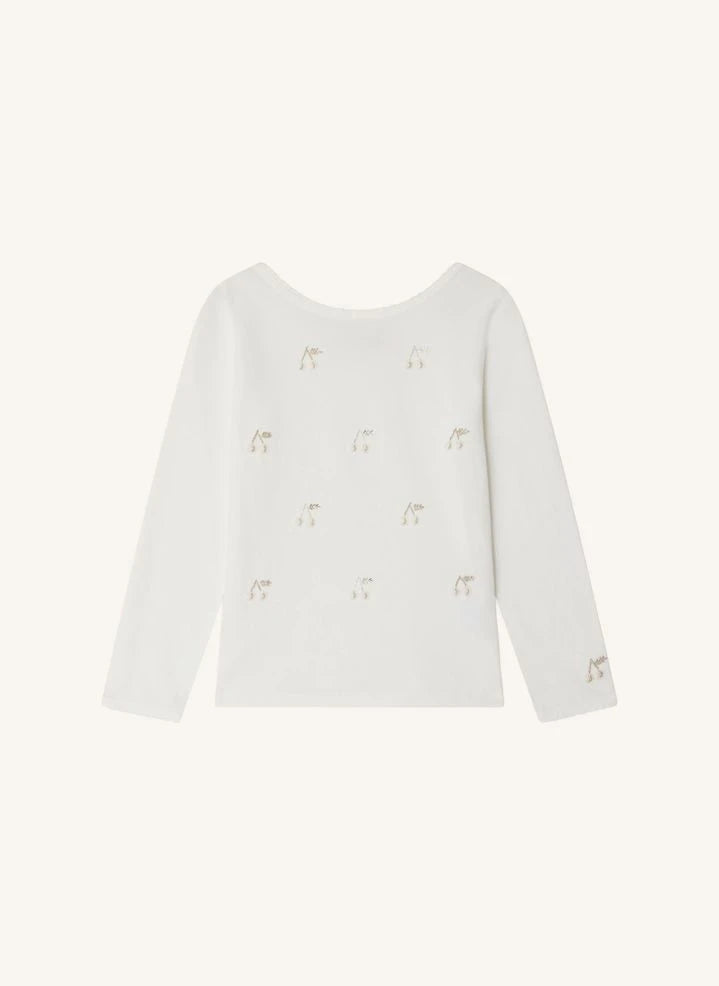 Bonpoint - Camiseta de algodón orgánico Jibou Jersey | Blanco