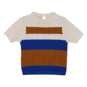 birinit - Camiseta Fina de Malla con Bloques de Color | Caramelo