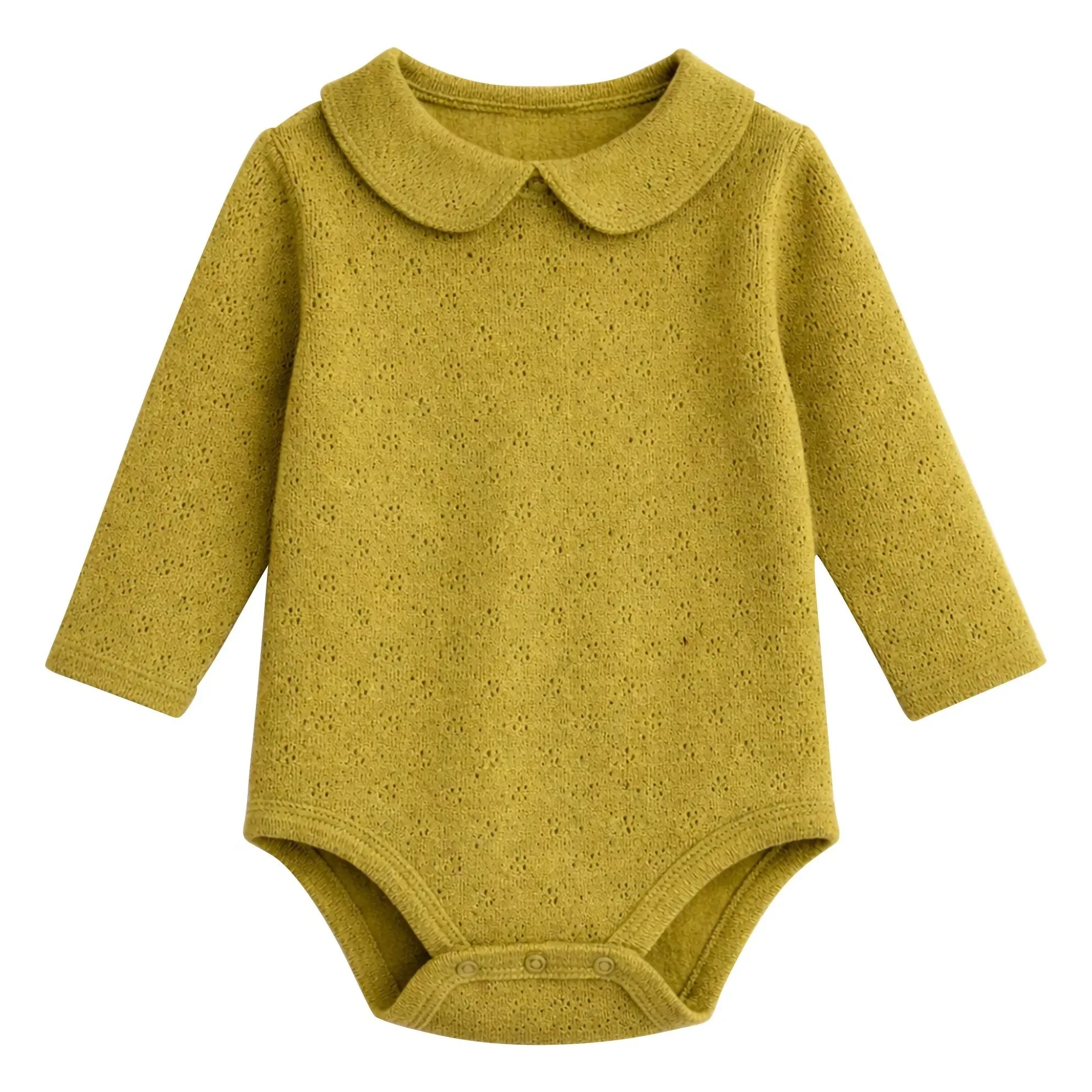 Lililotte - Body de algodón orgánico Pointelle Léonard | Oliva