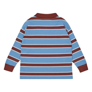 Historia principal - Camiseta sin mangas de algodón orgánico a rayas | Azul