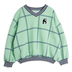 Mini Rodini - Sudadera a cuadros orgánica Coron | Verde