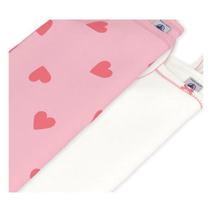 Petit Bateau - Camiseta sin mangas Corazón, pack de 2 | Rosa