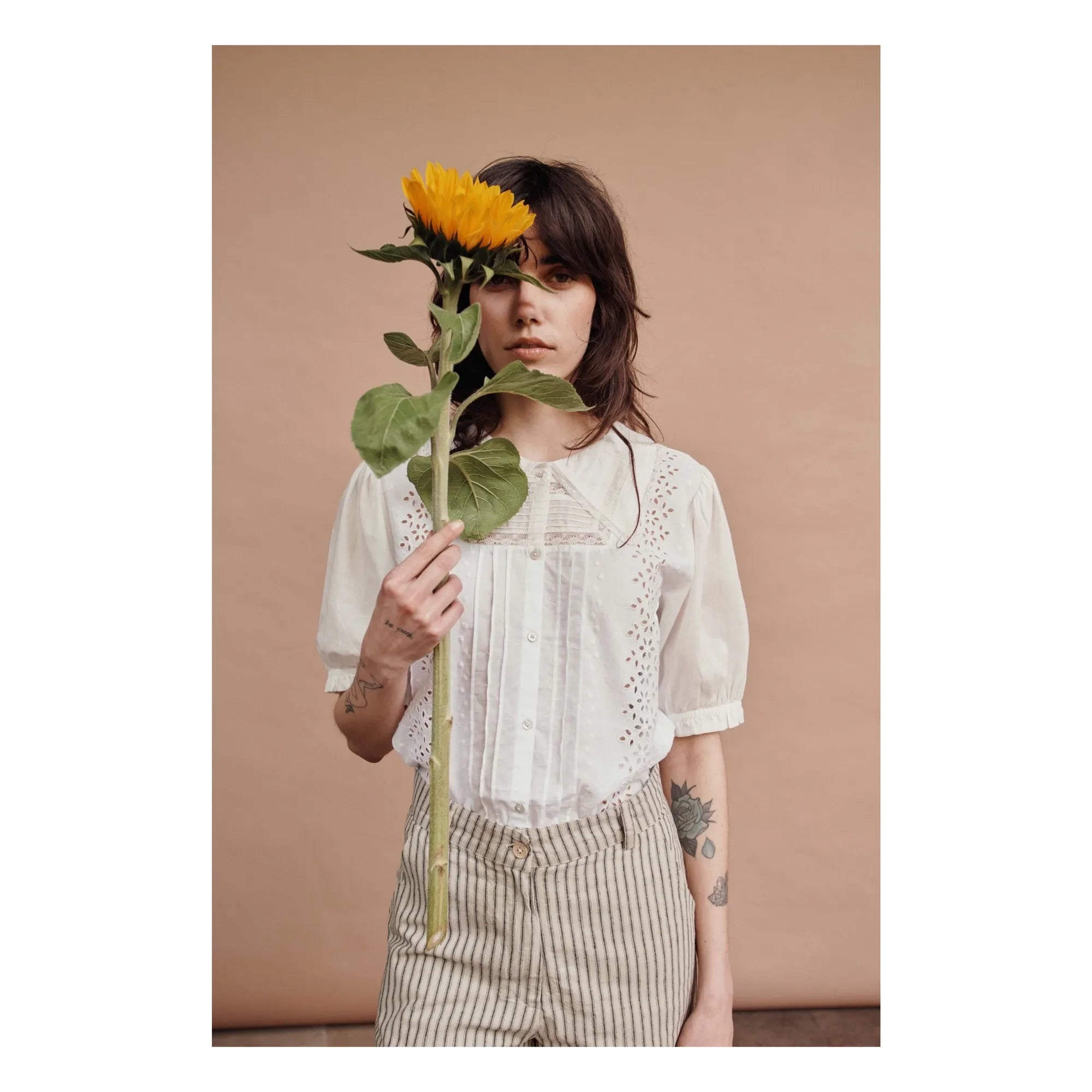 Emile et Ida - Blusa Vintage de Algodón | Crema