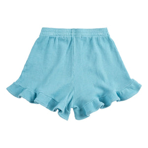Bobo Choses - Bobo Choses Pantalón corto con volantes de algodón orgánico | Azul claro