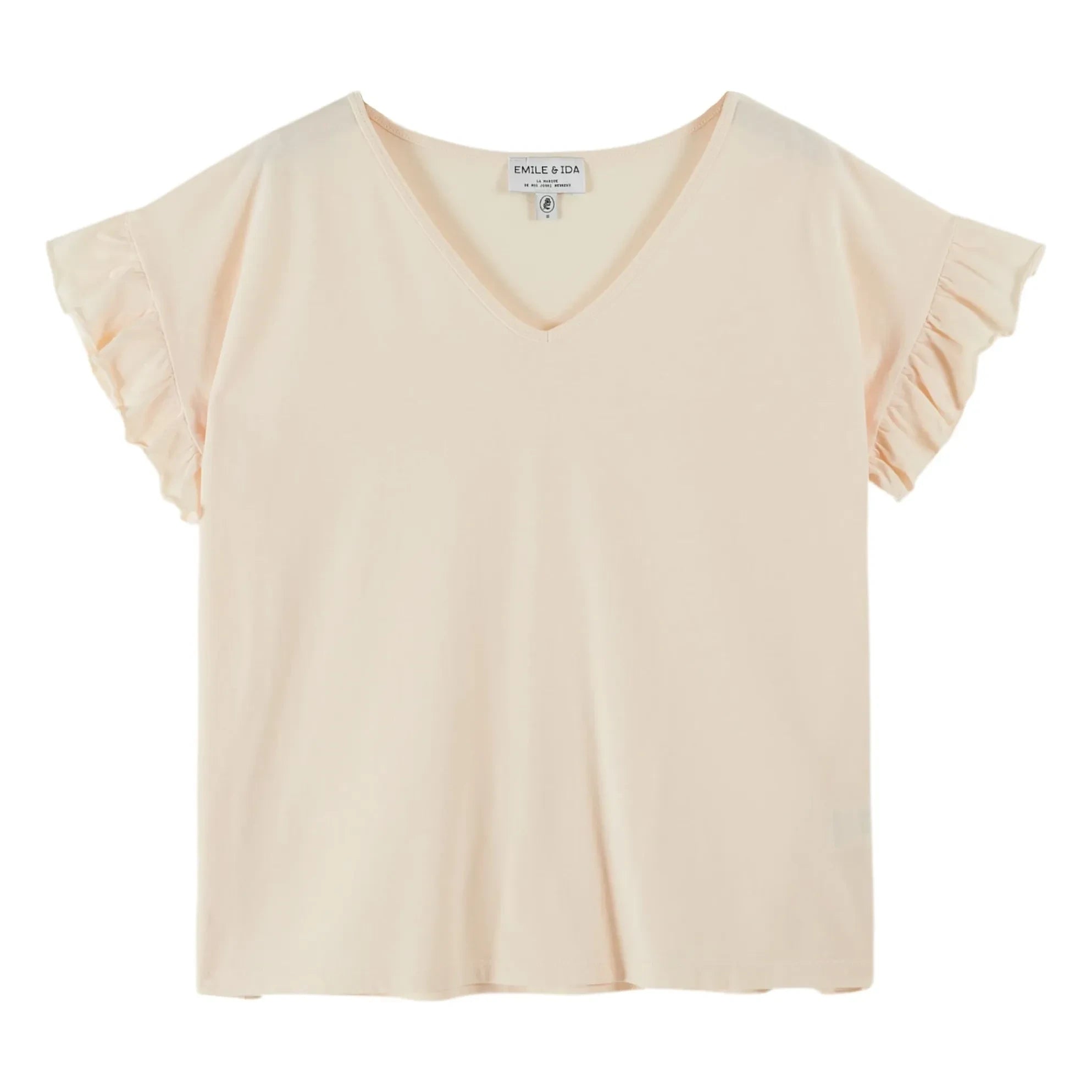 Emile et Ida - Camiseta de Algodón Orgánico Doudou | Crema