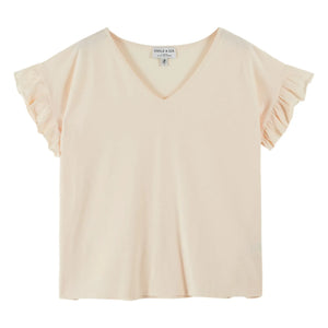 Emile et Ida - Camiseta de Algodón Orgánico Doudou | Crema
