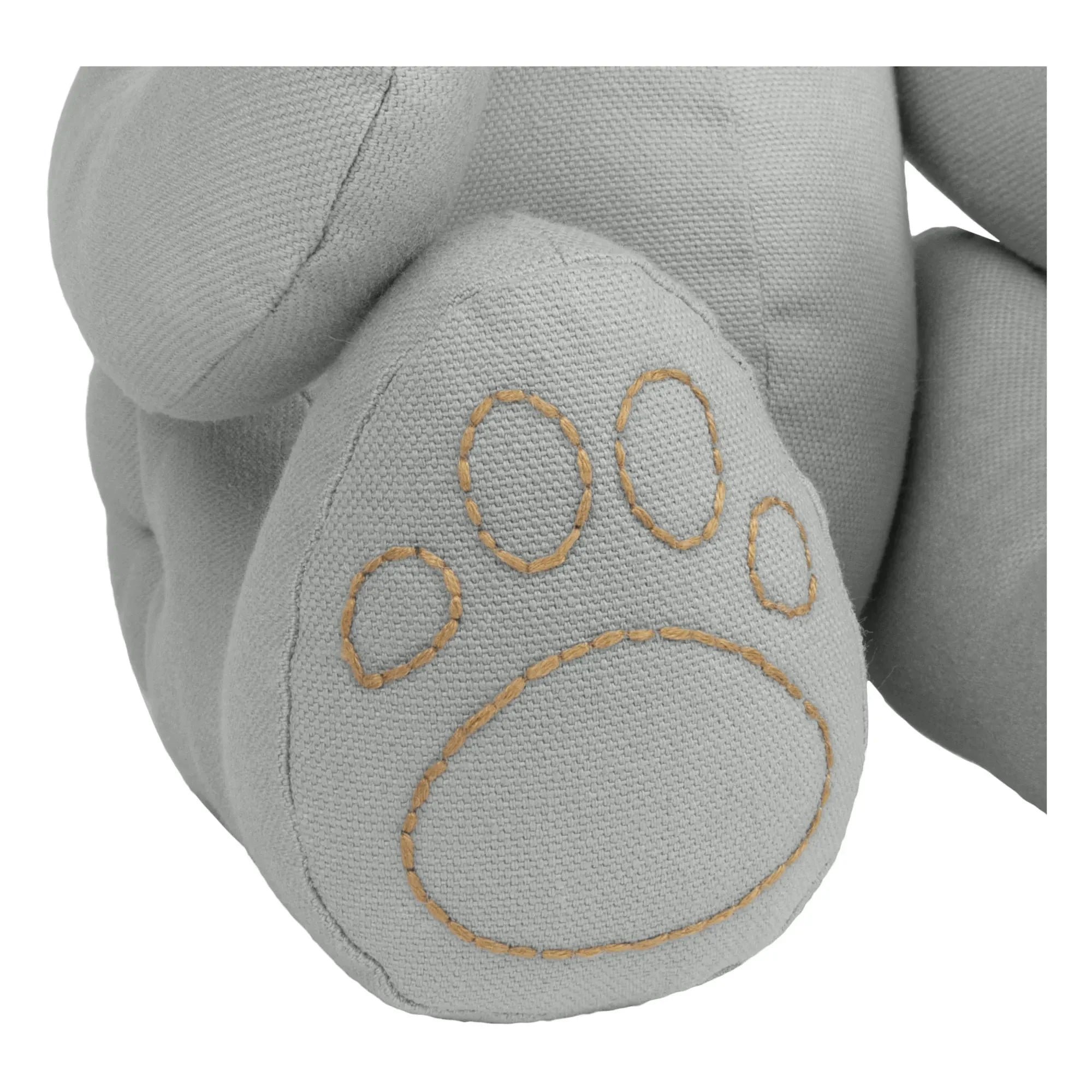 Número 74 - Oso de Peluche de Algodón Orgánico | Gris Plata S019
