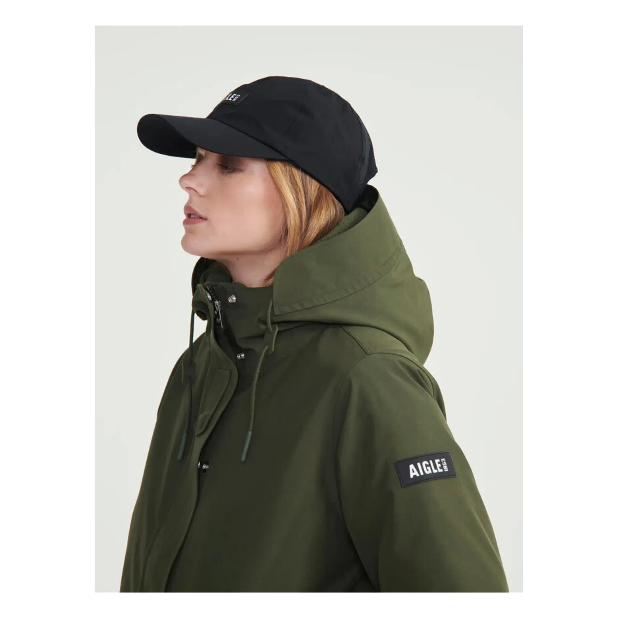 Aigle - Parka larga de plumón Goretex | Caqui