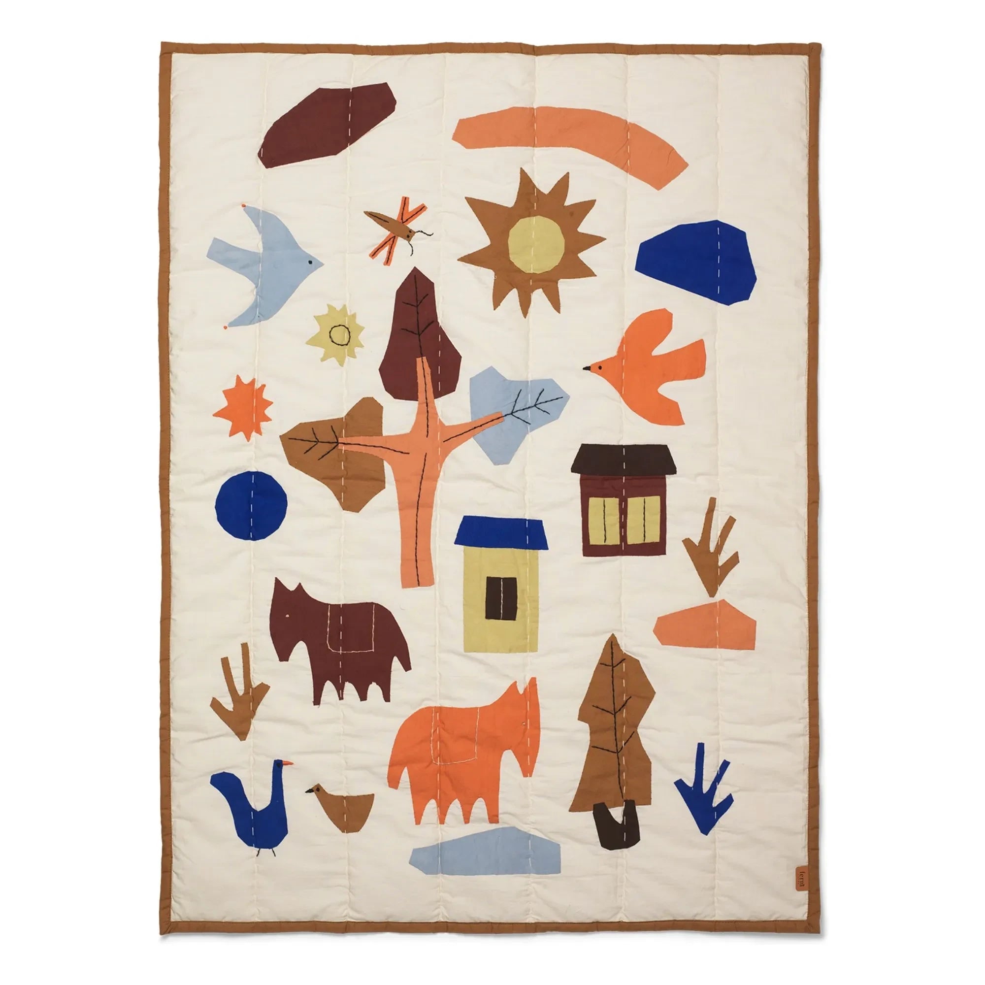 Ferm Living Kids - Manta de algodón Village