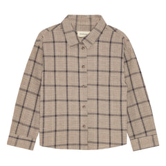 brunobruno nation - Nohrla camisa de cuadros de lino y algodón orgánico | Marrón