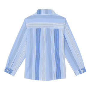 Tartine et Chocolat - Camisa de rayas en contraste | Azul