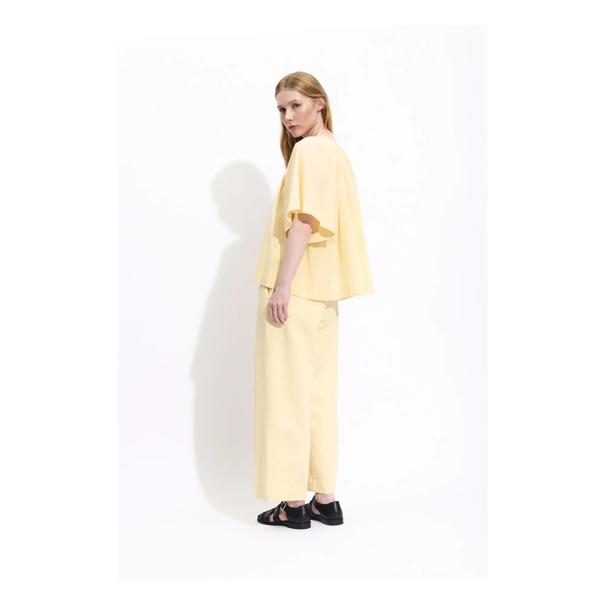 BELLEPIECE - Camisa de algodón Carmela | Amarillo