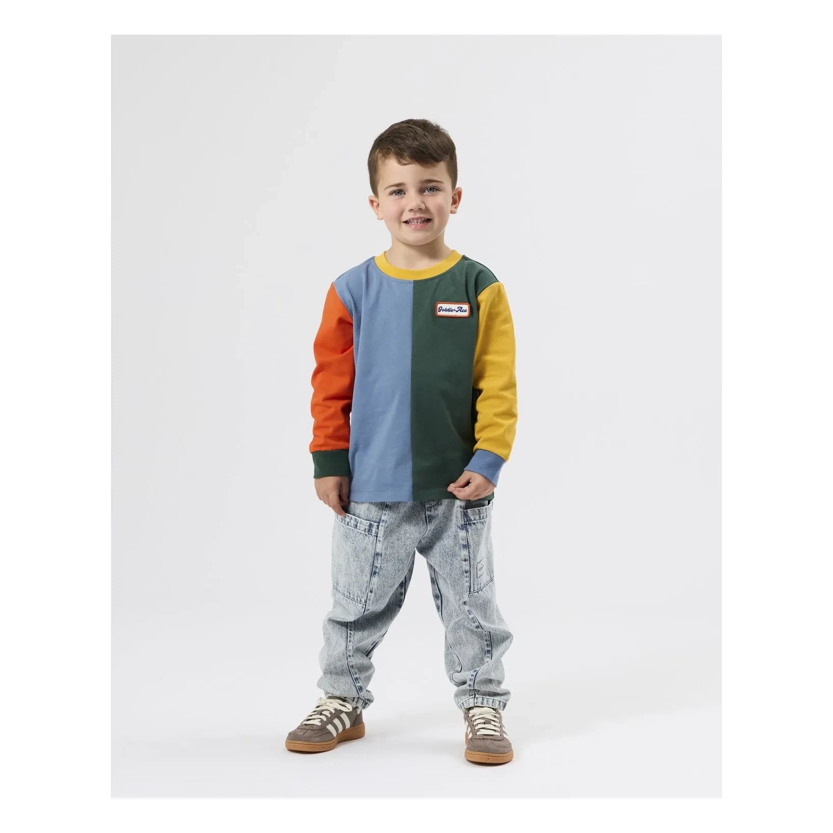 Goldie + Ace - Camiseta Color Block | Naranja